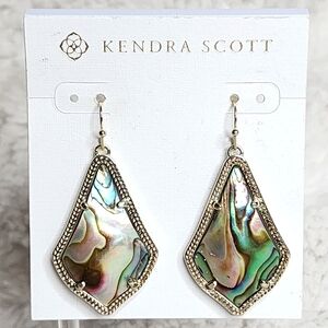 Kendra Scott Alex Earrings in Gold and Raw  Abalone Mother of Pearl
